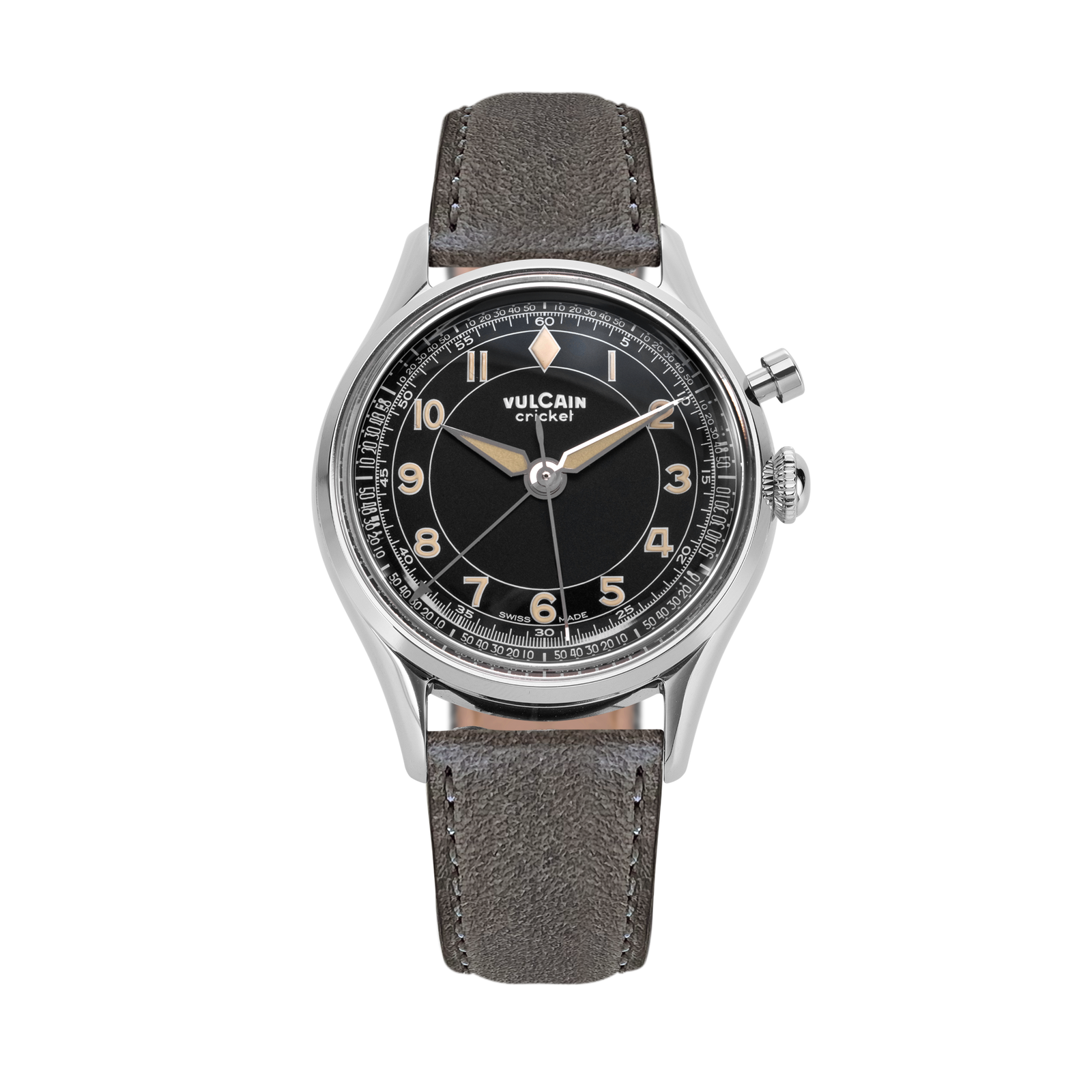 Vulcain Manual Cricket Classique 36 mm - Black & Khaki numbers