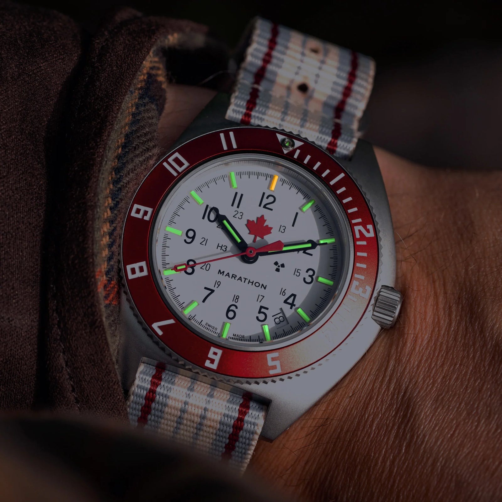 Marathon Watch 41mm Arctic ADANAC Steel Navigator w/ Date