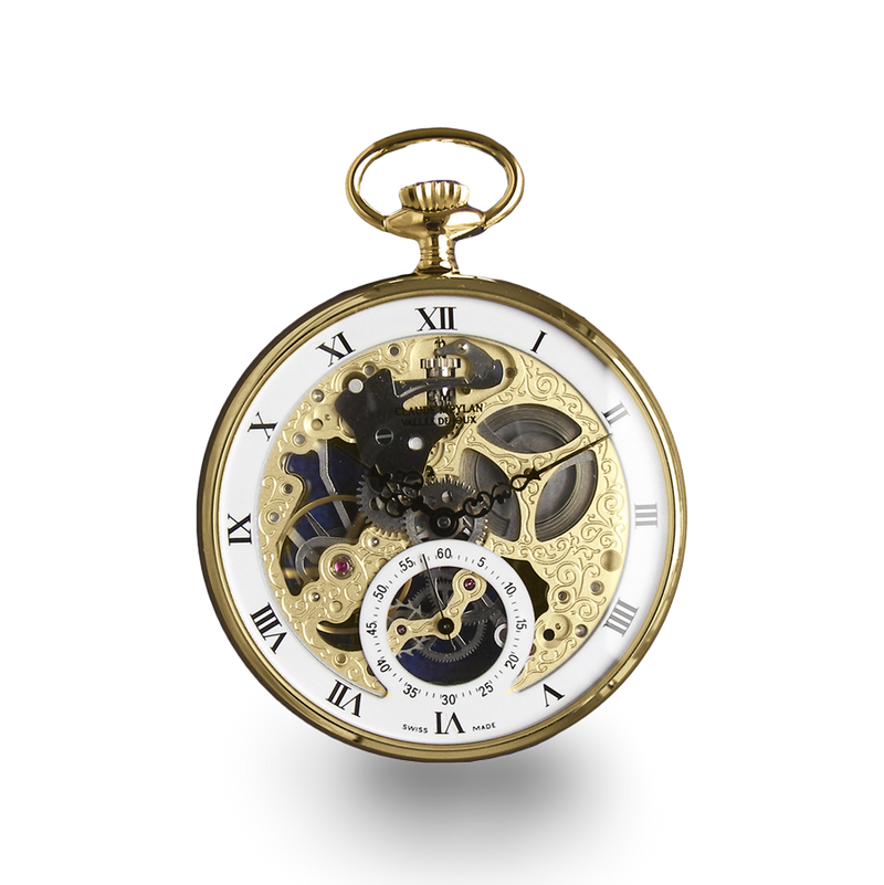 Claude Meylan Skeleton Pocket Watch 2122-P