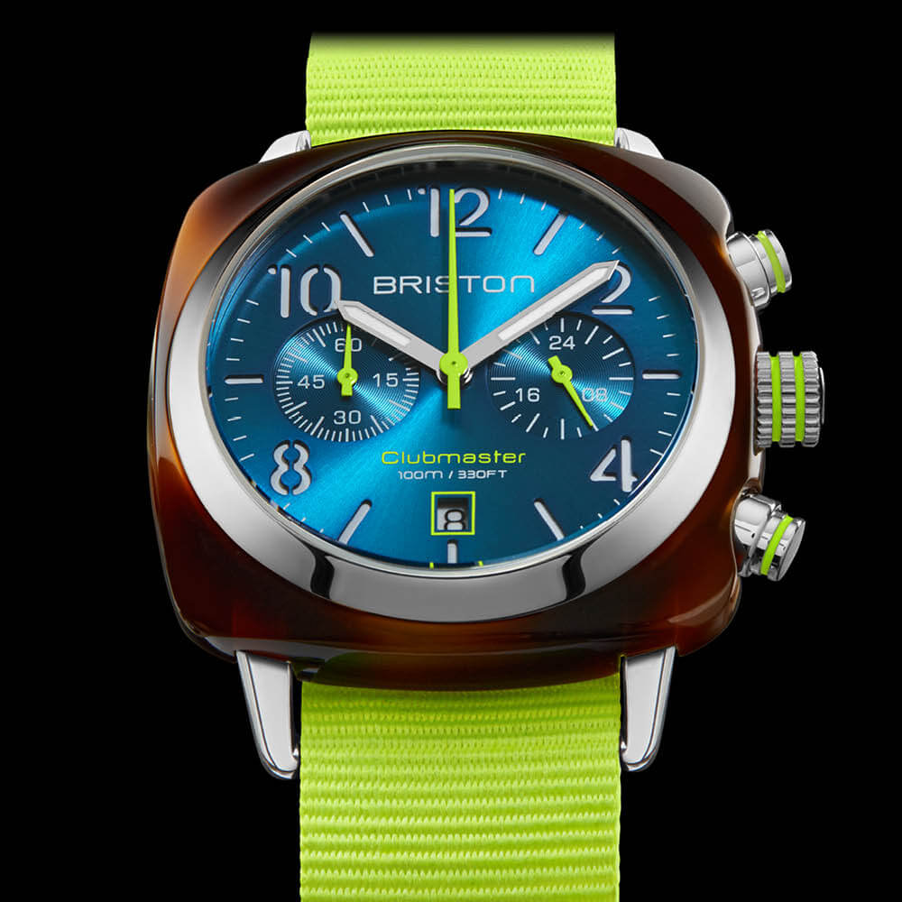 Briston Clubmaster Classic - Chrono - Summer Vibes - Peacock blue