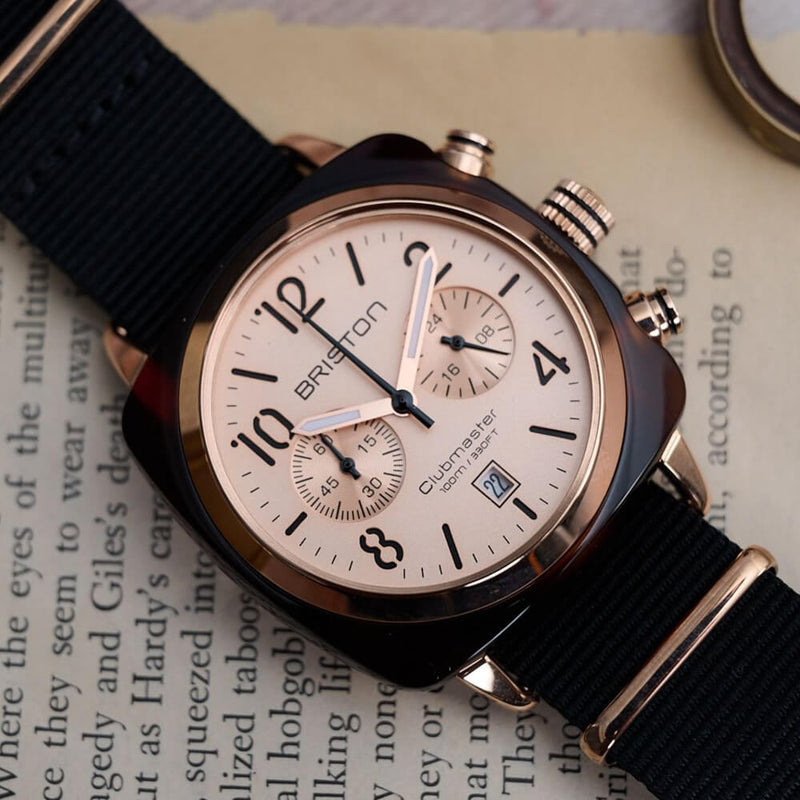 Briston Clubmaster Classic - Chrono - Gold - Rose Gold