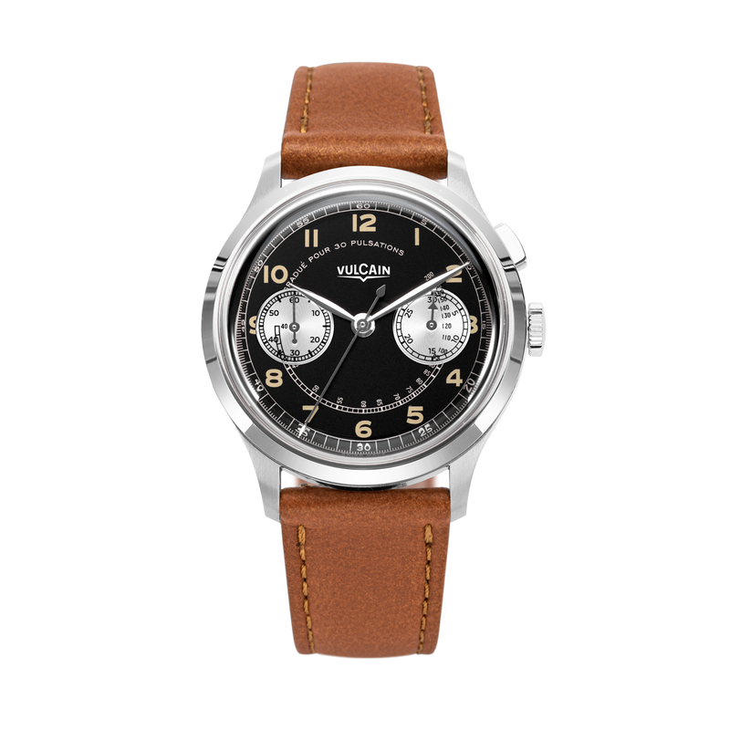 Vulcain Manual Monopusher Heritage - Black & White