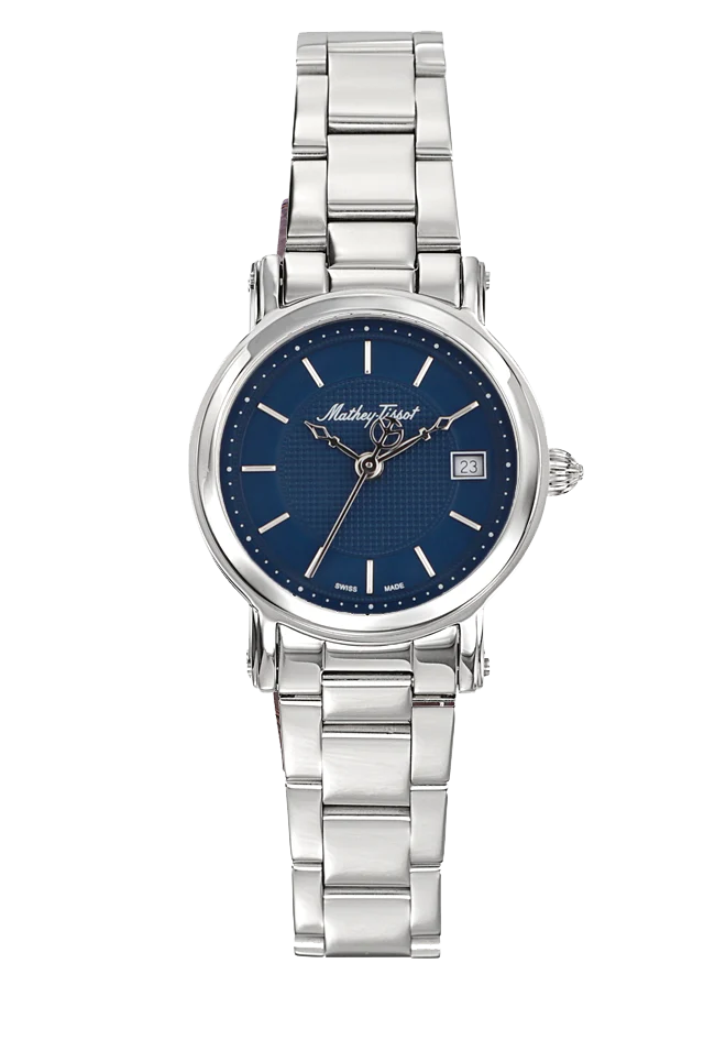 Mathey-Tissot City Metal Stainless Steel & Blue Dial D31186MABU