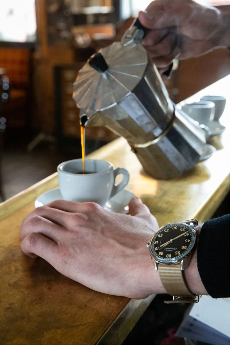 ELKA X01-0801 Automatic Black Dial & Brown Leather