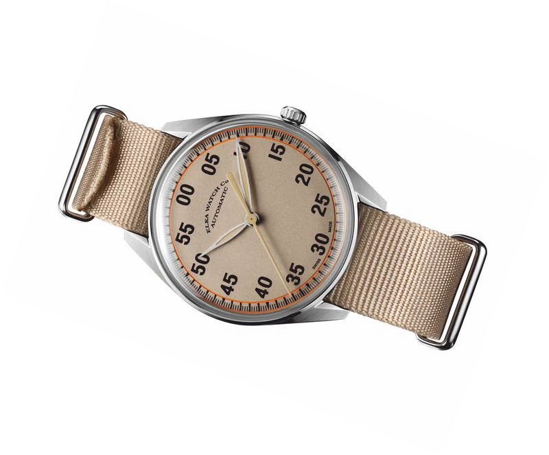 ELKA X02w-0901 Automatic Beige Dial & Beige Nato