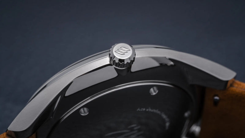 ELKA X09-0804 Automatic Khaki Beige to Black Dial & Cognac Leather