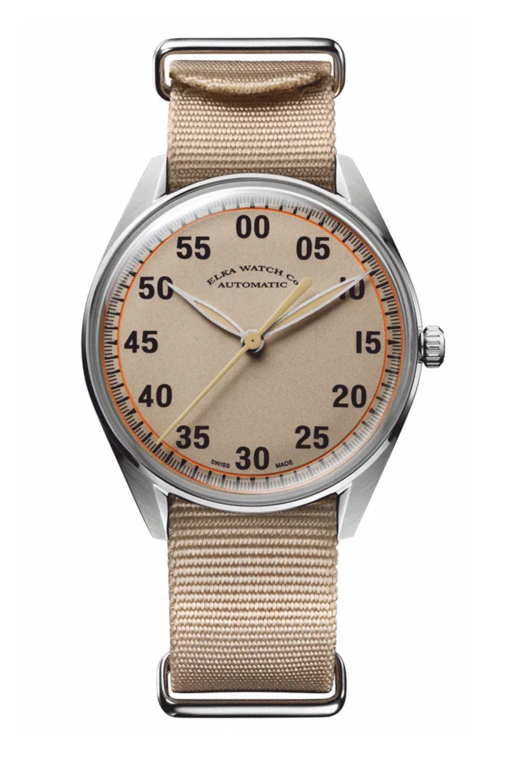 ELKA X02w-0901 Automatic Beige Dial & Beige Nato