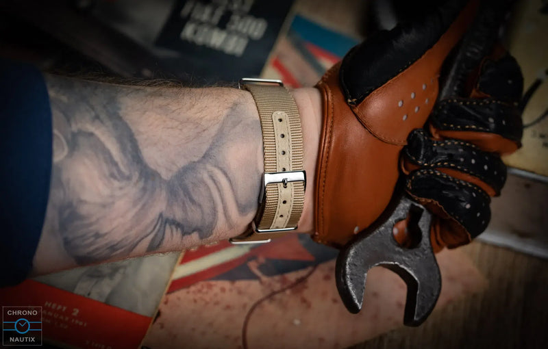 ELKA X02-0901 Automatic Beige Dial & Beige Nato