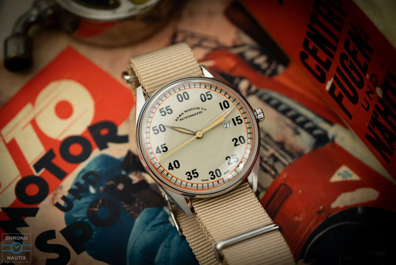 ELKA X02-0901 Automatic Beige Dial & Beige Nato