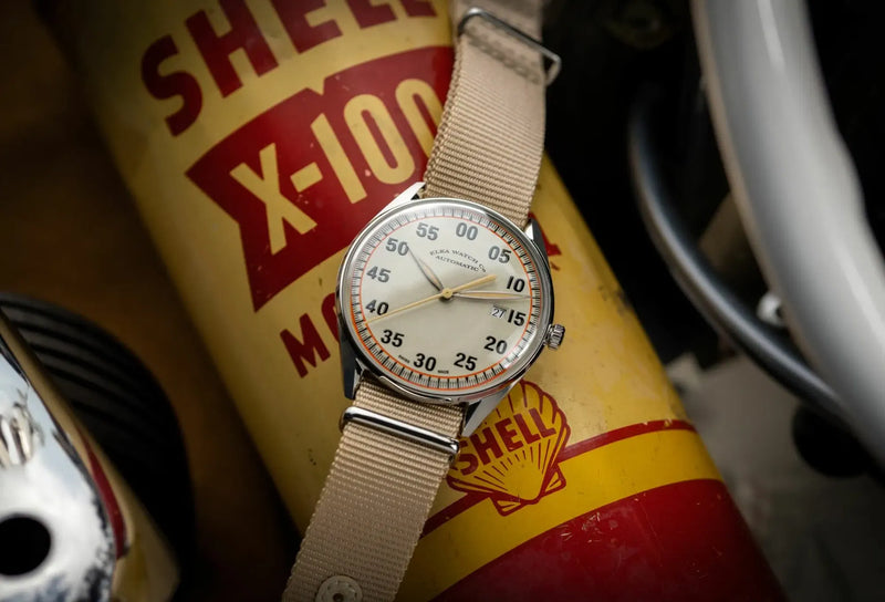 ELKA X02-0901 Automatic Beige Dial & Beige Nato