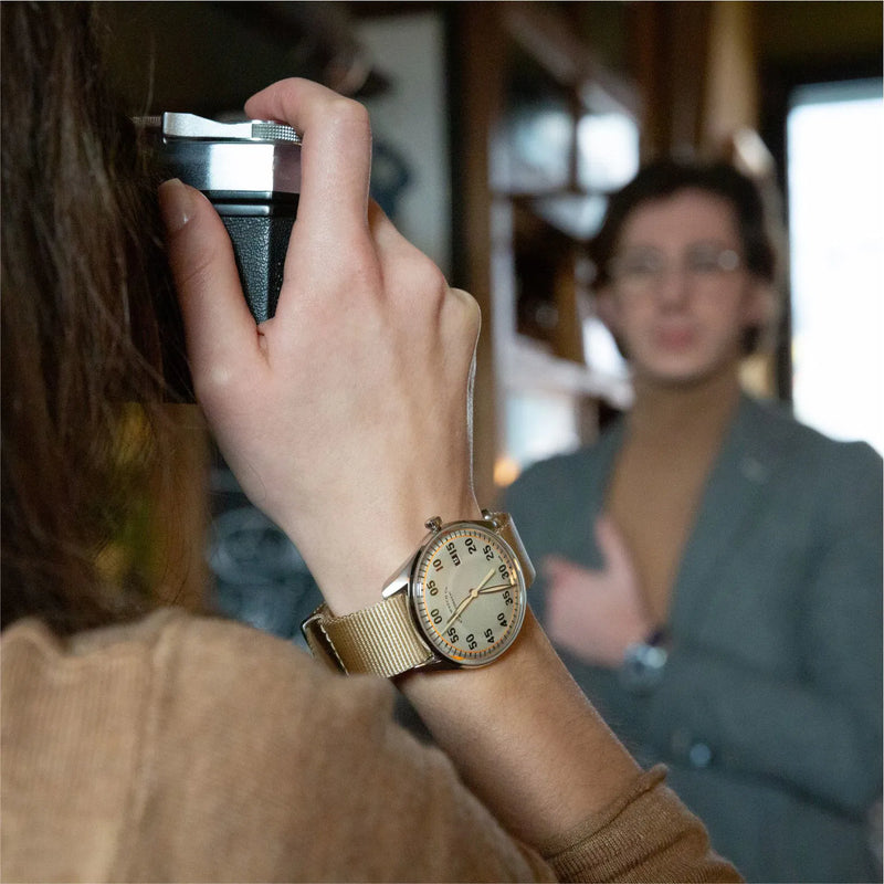 ELKA X02-0901 Automatic Beige Dial & Beige Nato