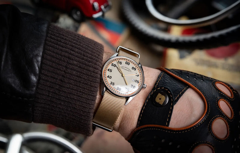 ELKA X02-0901 Automatic Beige Dial & Beige Nato