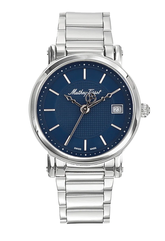 Mathey-Tissot City Metal Stainless Steel & Blue Dial H611251MABU