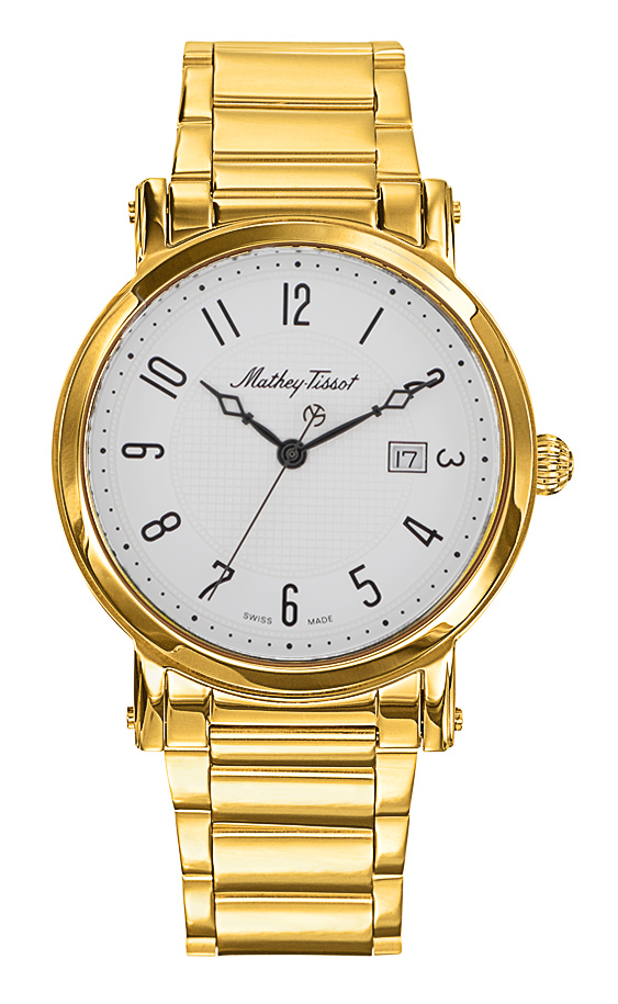 Mathey-Tissot City Metal Gold Plated & White Dial H611251MPG