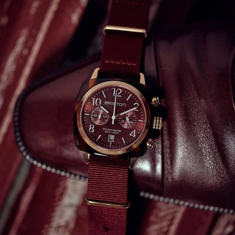 Briston Clubmaster Classic - Chrono - Gold - Red