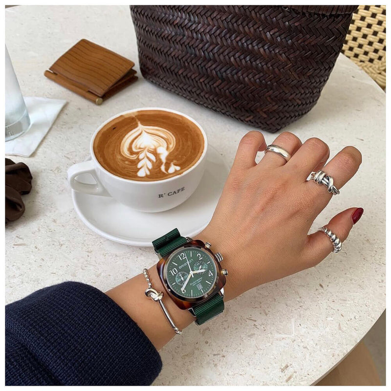 Briston Clubmaster Classic - Chrono - British Green