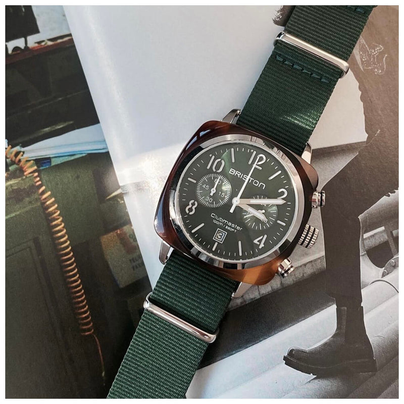 Briston Clubmaster Classic - Chrono - British Green