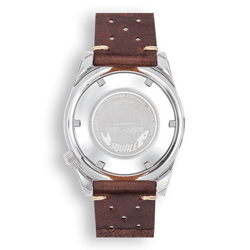 Squale Matic Chocolate Leather Automatic Steel Watch MATICXSD.PTS