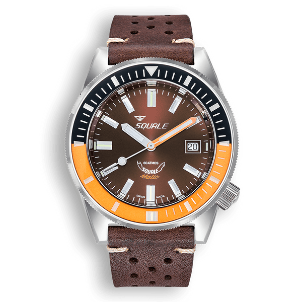 Squale Matic Chocolate Leather Automatic Steel Watch MATICXSD.PTS