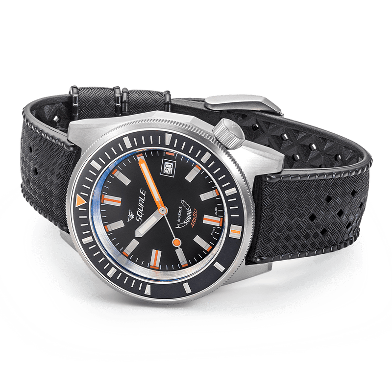 Squale Matic Satin Black Rubber Automatic Steel Watch MATICXSG.HT