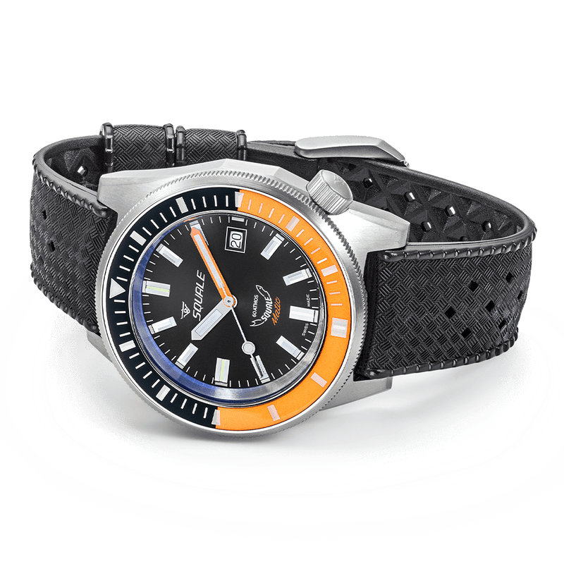 Squale Matic Satin Orange Rubber Automatic Steel Watch MATICXSC.NT