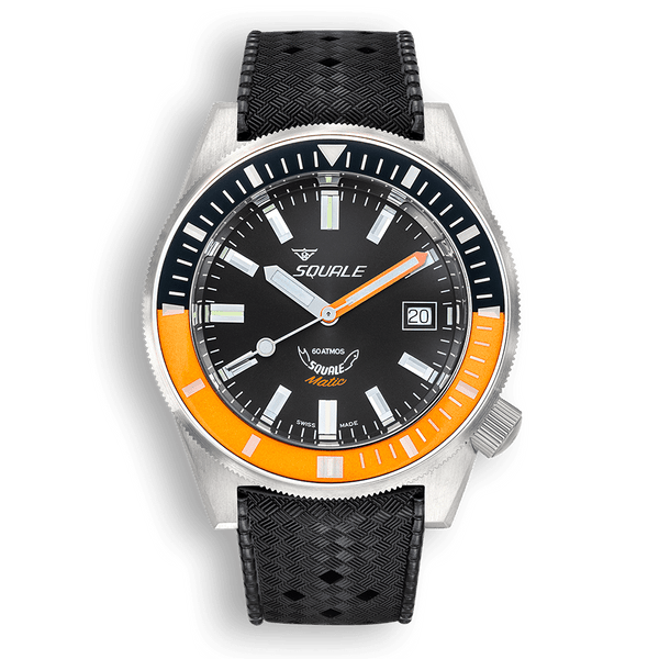 Squale Matic Satin Orange Rubber Automatic Steel Watch MATICXSC.NT