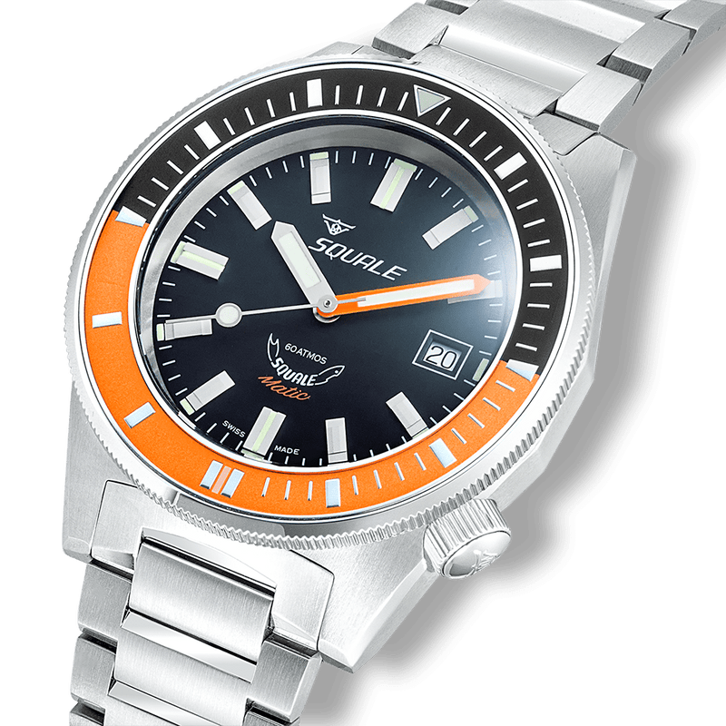 Squale Matic Satin Orange Automatic Steel Watch MATICXSC.SQ22B