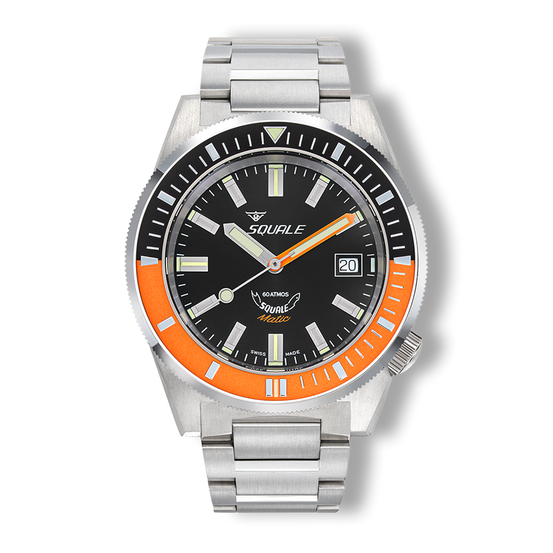 Squale Matic Satin Orange Automatic Steel Watch MATICXSC.SQ22B