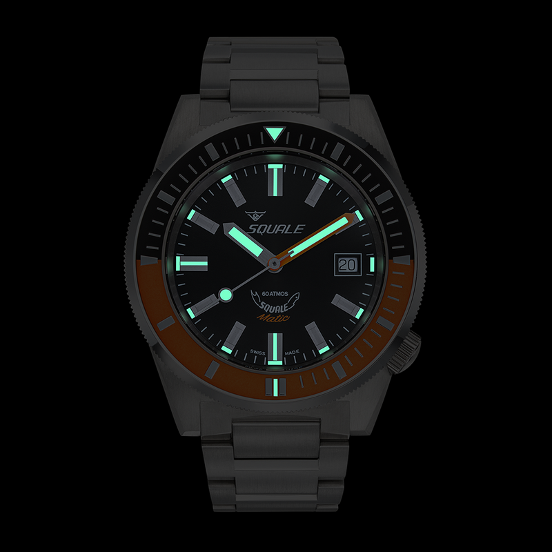 Squale Matic Satin Orange Automatic Steel Watch MATICXSC.SQ22B