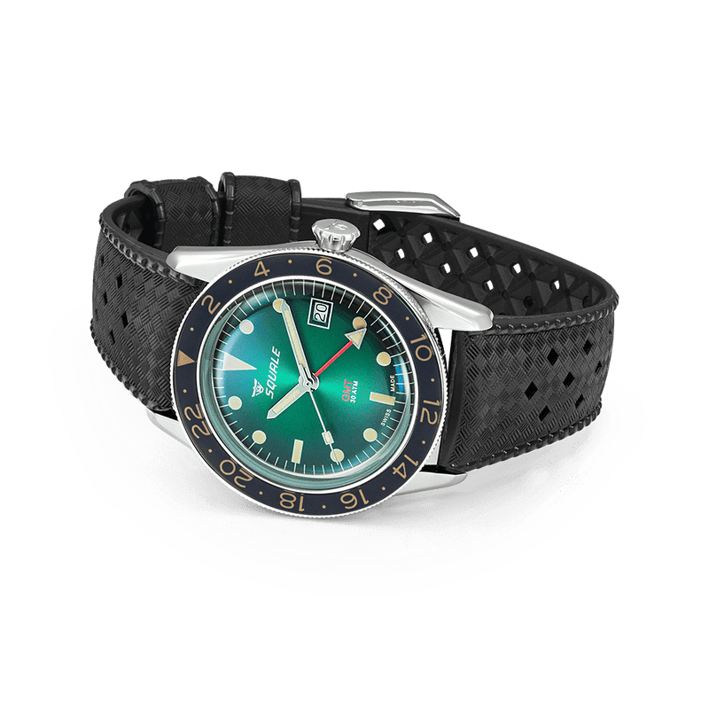 Squale Sub-39 GMT Vintage Green Automatic Steel Watch SUB-39GMGR.BR22