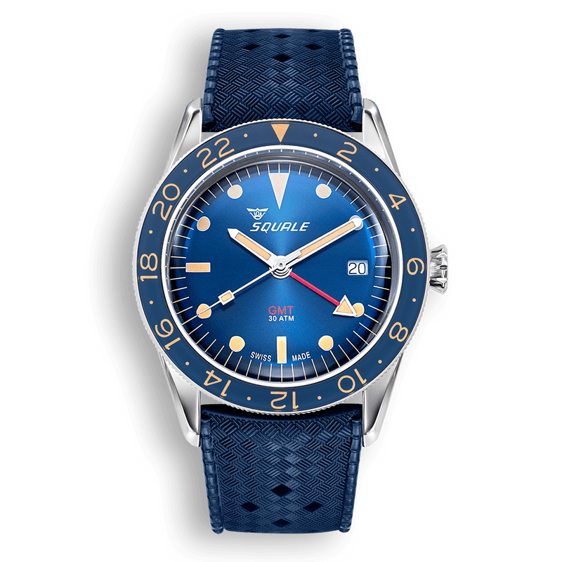 Squale Sub-39 GMT Vintage Blue Automatic Steel Watch SUB-39GMTB.BR22