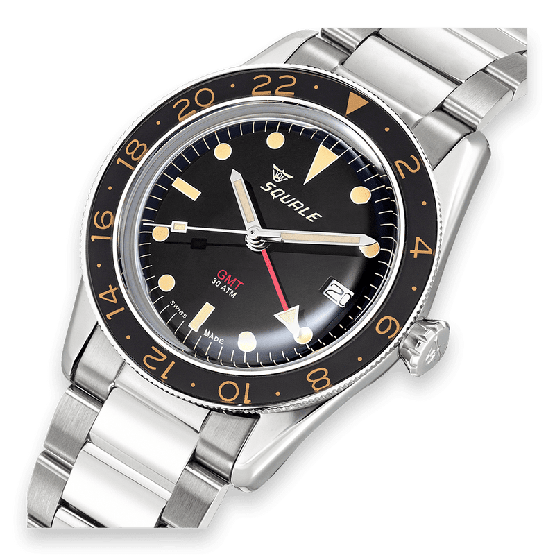 Squale Sub-39 GMT Vintage Automatic Steel Watch SUB-39GMTV.BR22