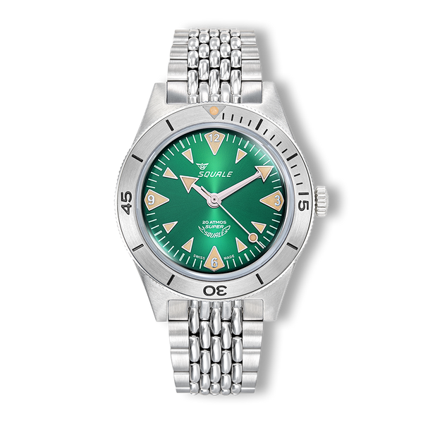 Squale Super Squale Big Arrows Green Bracelet Automatic Steel Watch SUPERSSAGR.AC