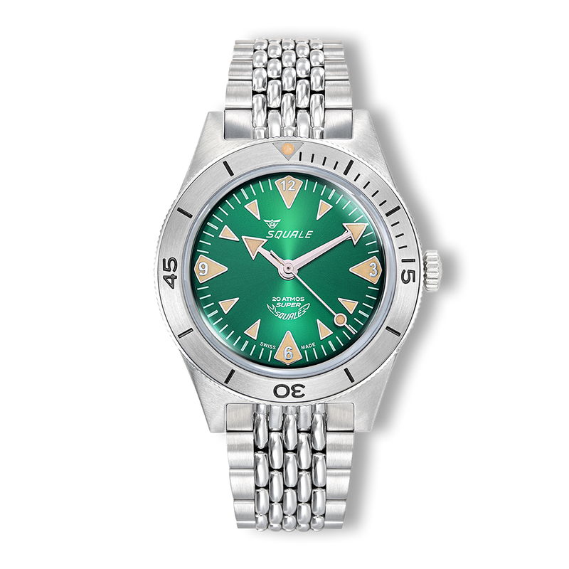 Squale Super Squale Big Arrows Green Bracelet Automatic Steel Watch SUPERSSAGR.AC