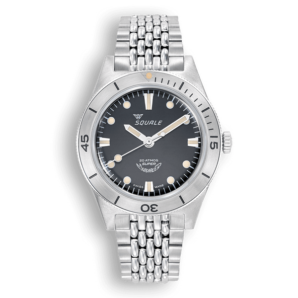 Squale Super-Squale Sunray Black Bracelet Automatic Steel Watch SUPERSSBK.AC