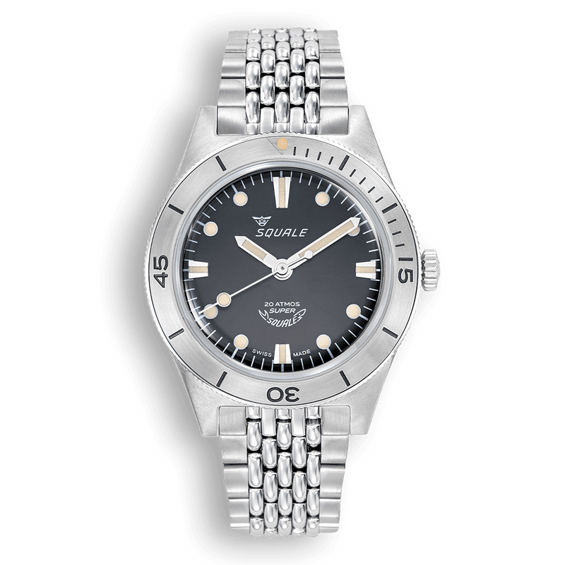 Squale Super-Squale Sunray Black Bracelet Automatic Steel Watch SUPERSSBK.AC