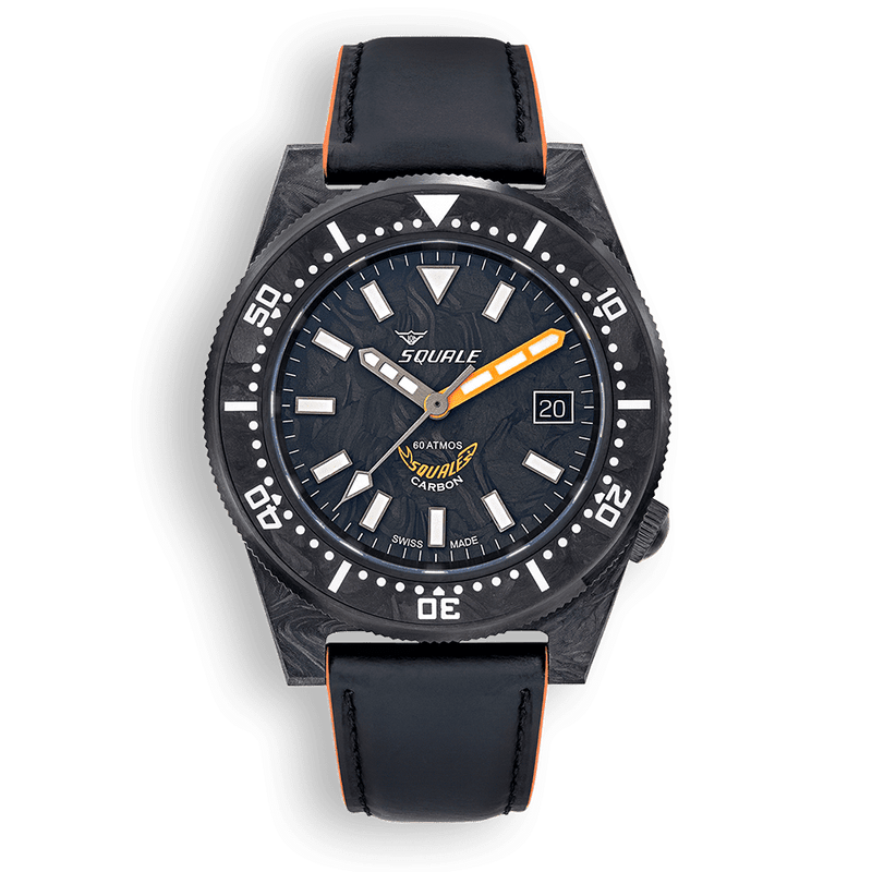 Squale T-183 Forged Carbon Orange Automatic Carbon Watch T183AFCOR.RLOR