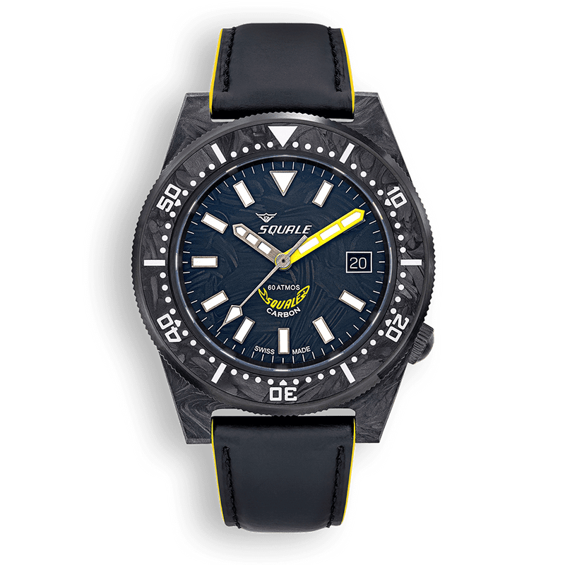 Squale T-183 Forged Carbon Yellow Automatic Carbon Watch T183AFCY.RLY