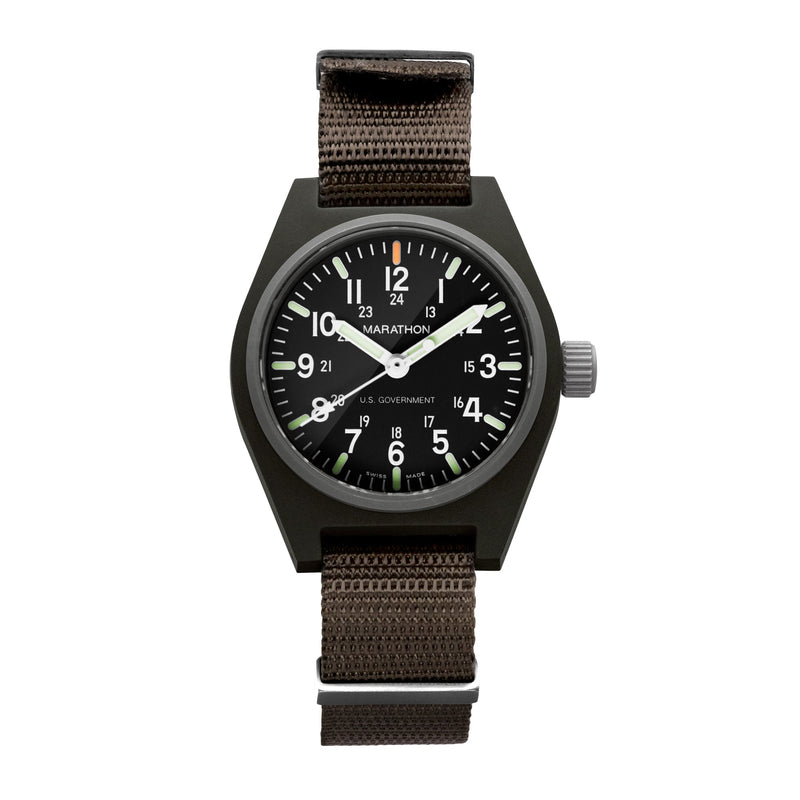 Marathon Watch 34mm Sage Green General Purpose Quartz with MaraGlo (GPQ)