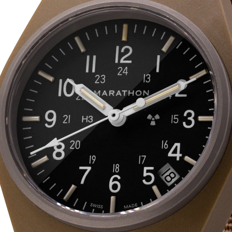Marathon Watch 34mm Desert Tan General Purpose Quartz with Date (GPQ)