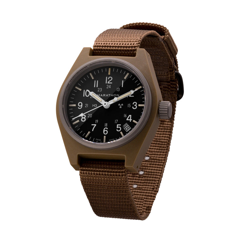 Marathon Watch 34mm Desert Tan General Purpose Quartz with Date (GPQ)