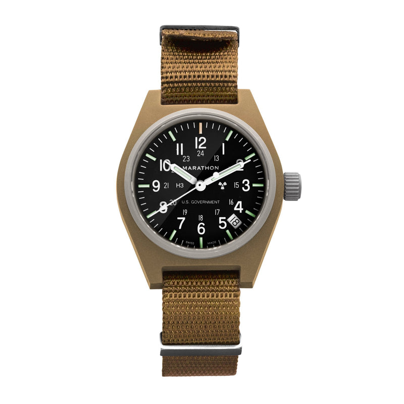 Marathon Watch 34mm Desert Tan General Purpose Quartz with Date (GPQ)