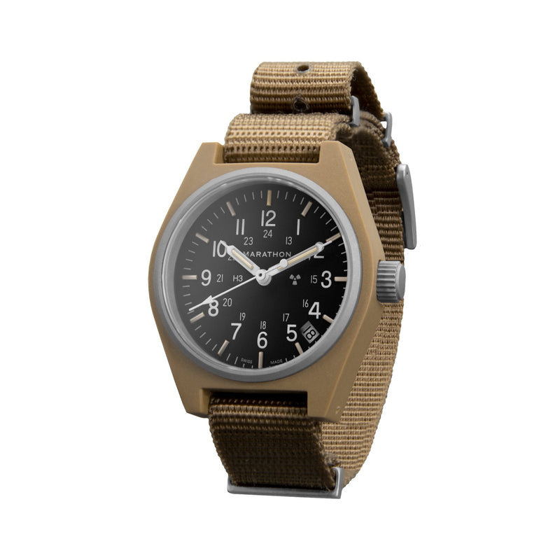 Marathon Watch 34mm Desert Tan General Purpose Quartz with Date (GPQ)