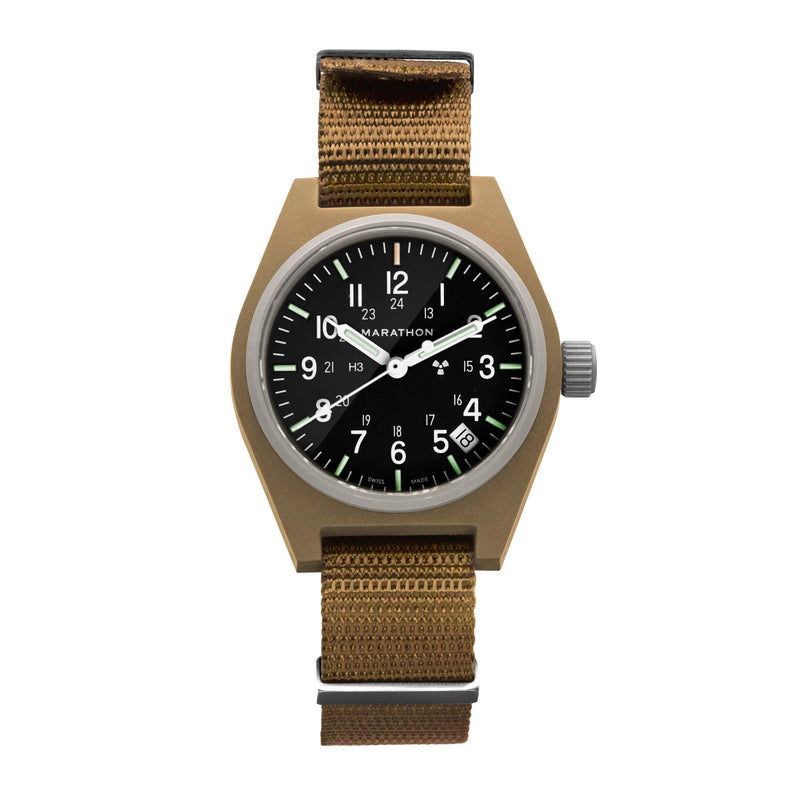 Marathon Watch 34mm Desert Tan General Purpose Quartz with Date (GPQ)