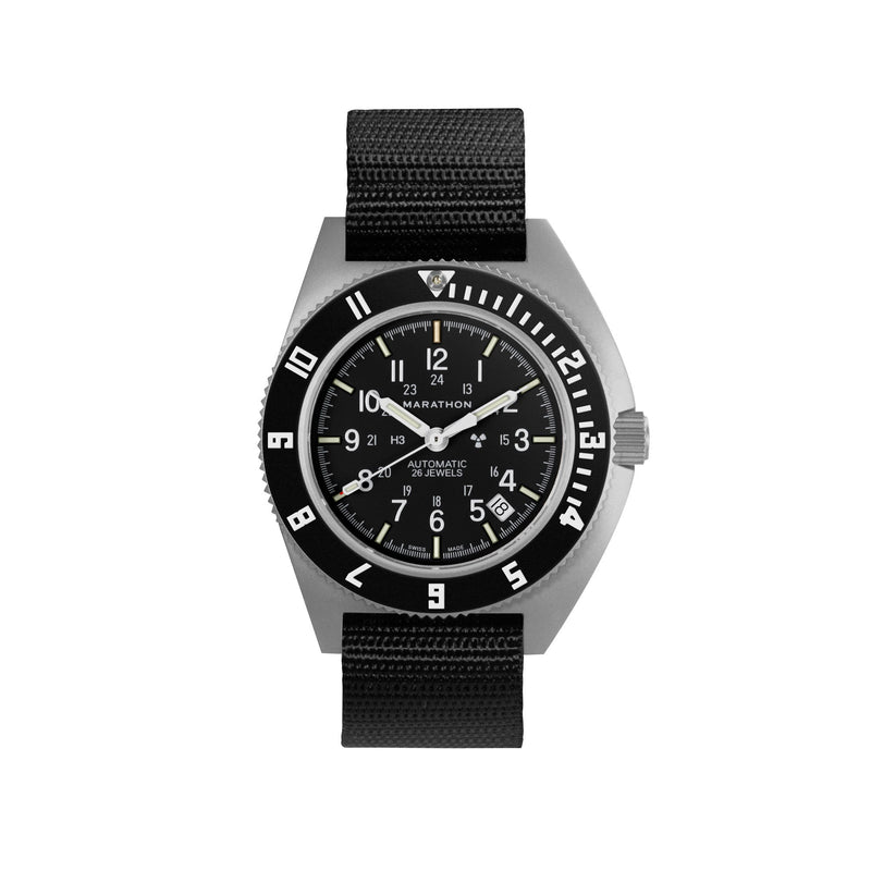 Marathon Watch 41mm Steel Navigator w/ Date Automatic (SSNAV-D AUTO) on Ballistic Nylon