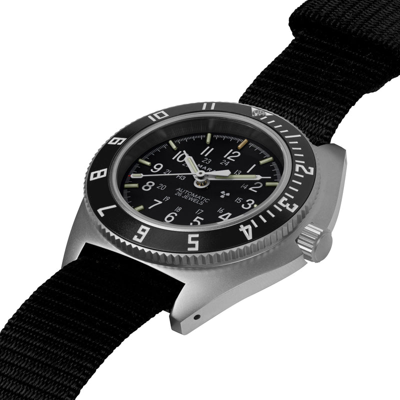 Marathon Watch 41mm Steel Navigator w/ Date Automatic (SSNAV-D AUTO) on Ballistic Nylon