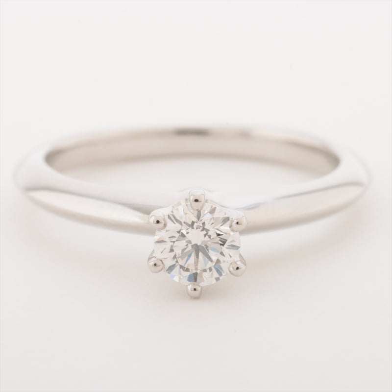 Tiffany Ring Diamond 0.28 ct Pt950 3.6g