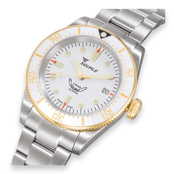 Squale 1545 White Bracelet Automatic Steel Watch 1545WTWT.AC