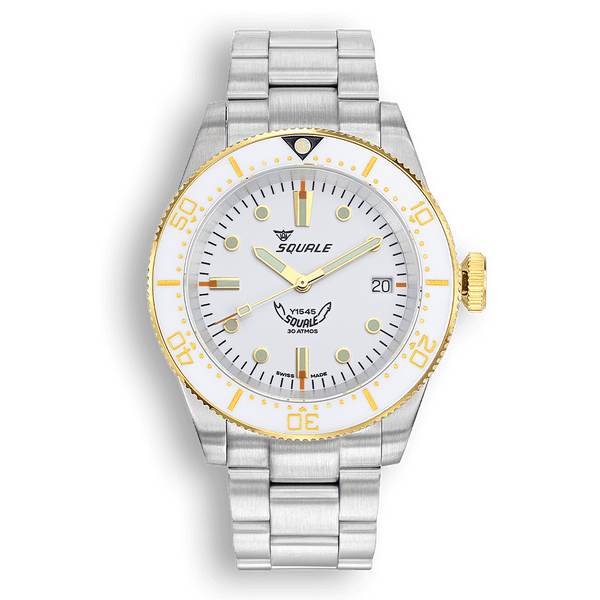 Squale 1545 White Bracelet Automatic Steel Watch 1545WTWT.AC