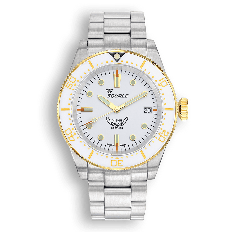 Squale 1545 White Bracelet Automatic Steel Watch 1545WTWT.AC